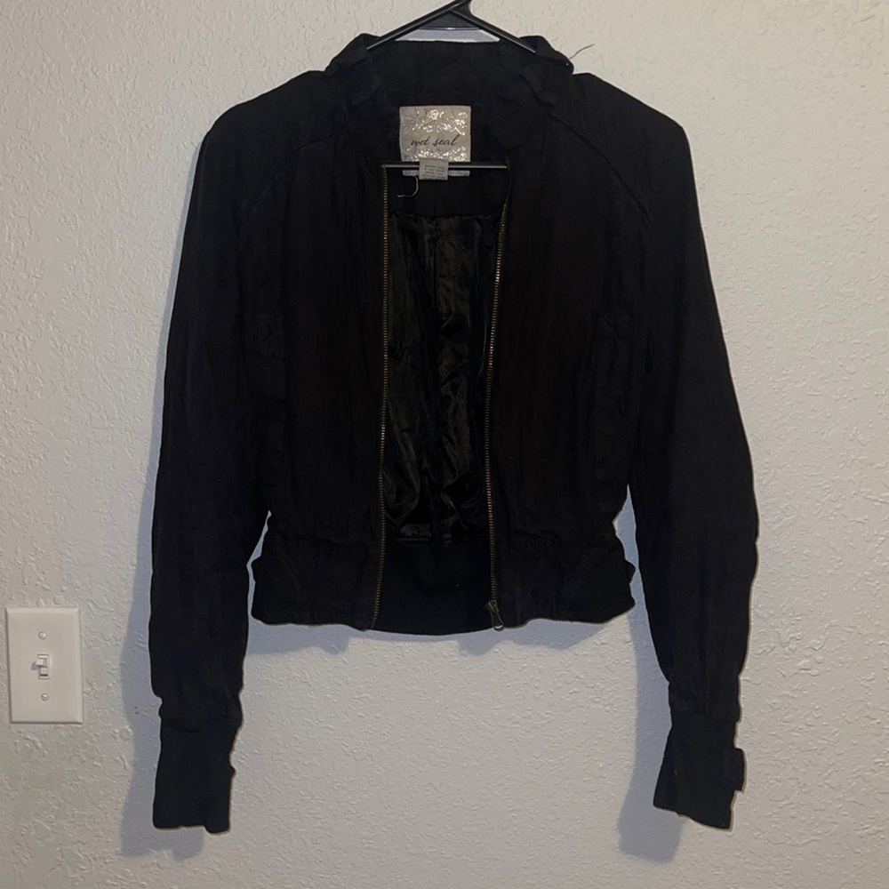 Black felt jacket. Wetseal. Small